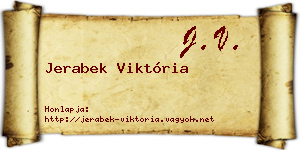 Jerabek Viktória névjegykártya